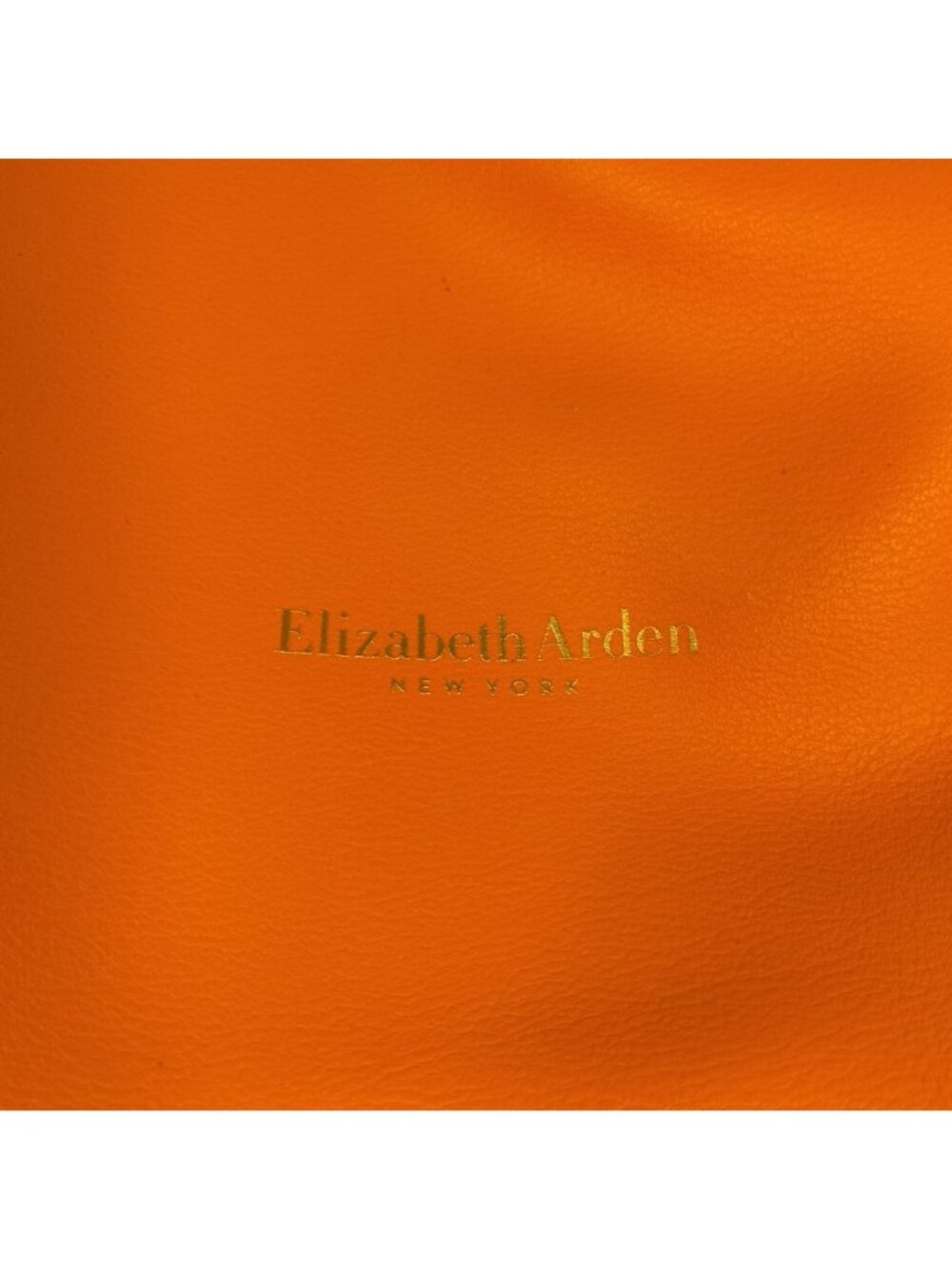 Elizabeth Arden Orange Cosmetic Bag Make UP Magnetic Snap Drawstring Purse Tote - Picture 3 of 5